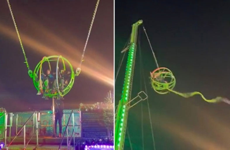 لعبة ملاهٍ في هايد بارك تتعطل براكبيها على ارتفاع شاهق