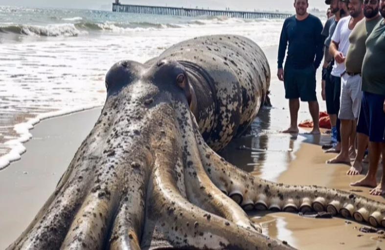 ما حقيقة «الأخطبوط العملاق» على منصات التواصل؟