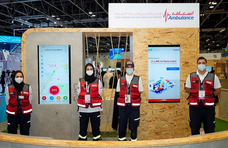 إسعاف دبي تعرض تطبيقين ذكيين خلال مشاركتها في جيتكس 2021 