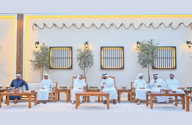 حاكم عجمان وولي عهده يتقبلان تهاني ولي عهد الفجيرة والمهنئين بشهر رمضان