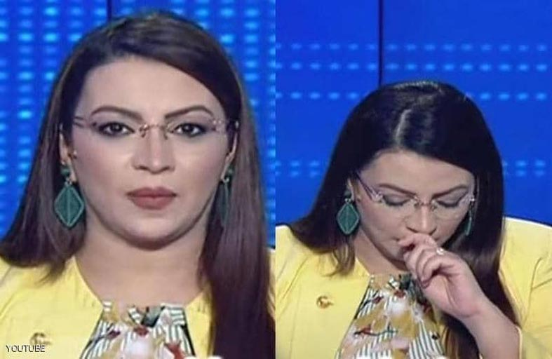 نوبة سعال تخنق مذيعة بسبب كورونا 