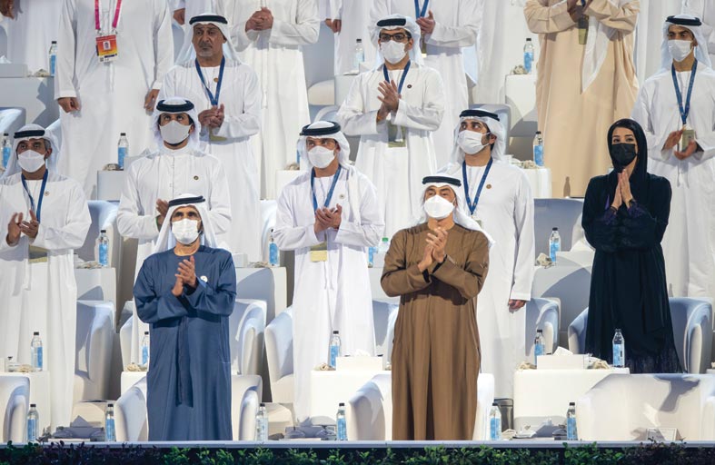محمد بن راشد ومحمد بن زايد يشهدان افتتاح إكسبو 2020 دبي إيذانا بانطلاق أعمال دورته التاريخية