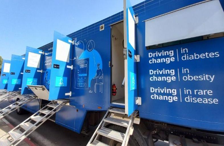 عيادة متنقلة صديقة للبيئة للكشف عن السكري