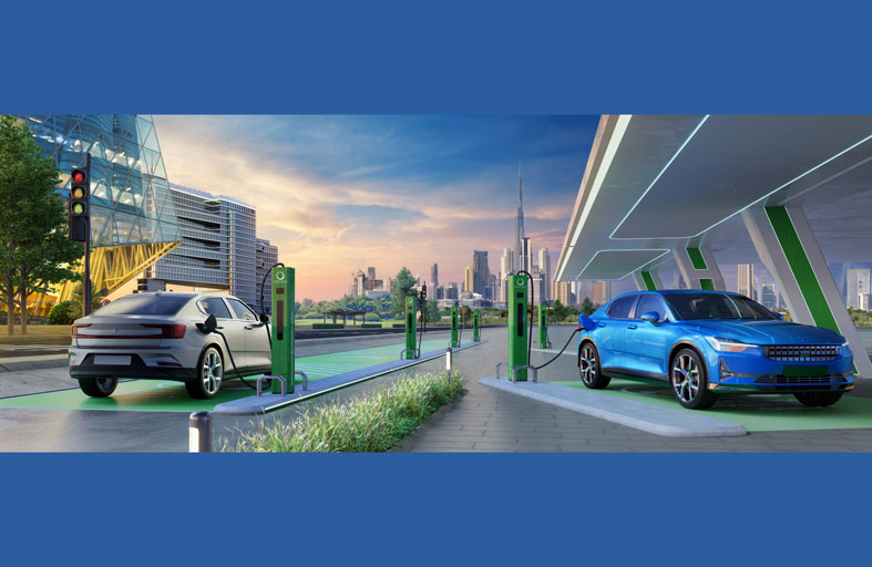 1270 نقطة شحن عامة للمركبات الكهربائية في دبي