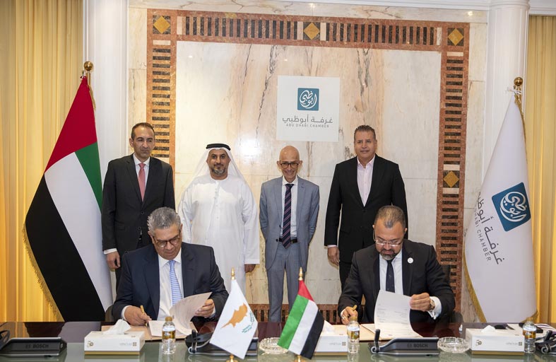 اتفاقية تعاون بين غرفتي أبوظبي وقبرص لتعزيز الاستثمار والتعاون التجاري