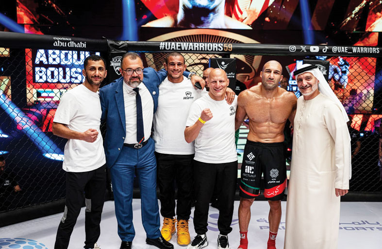 الفلسطيني عبدول حسين بطل النزال الرئيسي في عربية- إفريقية محاربي الإمارات 