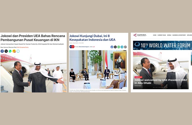 وسائل الإعلام الإندونيسية : مذكرات التفاهم والاتفاقيات مع الإمارات تدعم قوة العلاقات بين البلدين