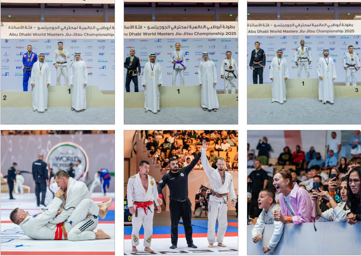مشاركة عالمية واسعة في منافسات الأساتذة ببطولة أبوظبي العالمية لمحترفي الجوجيتسو