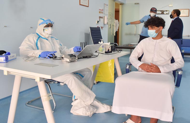 فحوصات طبية للاعبي منتخبنا للناشئين قبل بداية التجمع الداخلي بدبي