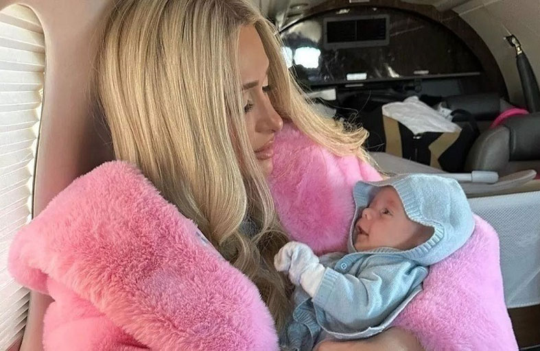 هكذا احتفلت باريس هيلتون بعيد ميلاد ابنها الأول