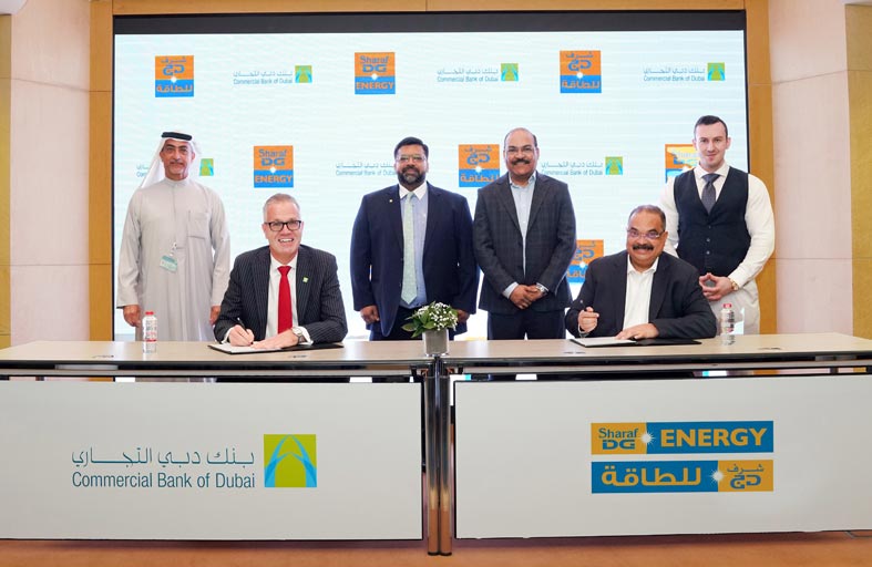 بنك دبي التجاري يوقع اتفاقية شراكة مع  شرف دي جي للطاقة لتوفير حلول تمويل مستدامة 
