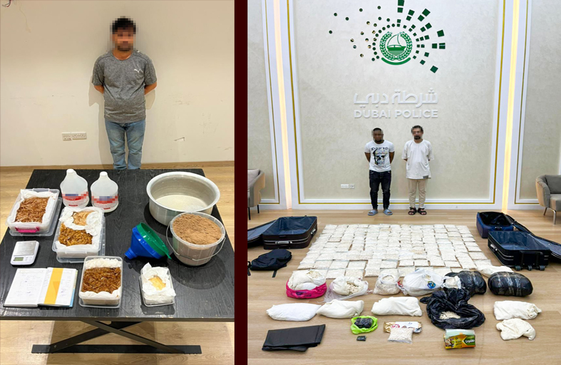شرطة دبي تضبط 28 متهماً حاولوا ترويج 111 كيلوجراماً من المخدرات في الدولة