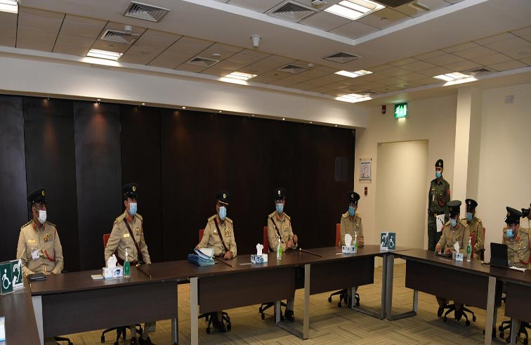 اللواء المنصوري يتفقد مركز شرطة البرشاء