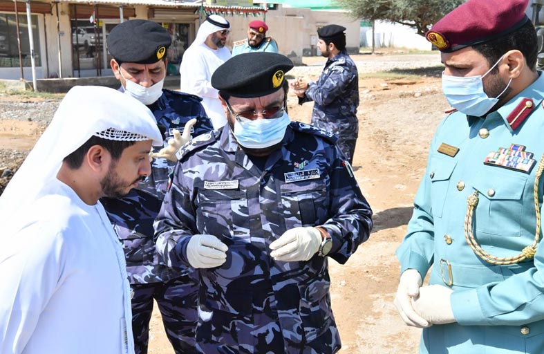 شرطة رأس الخيمة  تحصر أضرار الأمطار في الفحلين والحيل