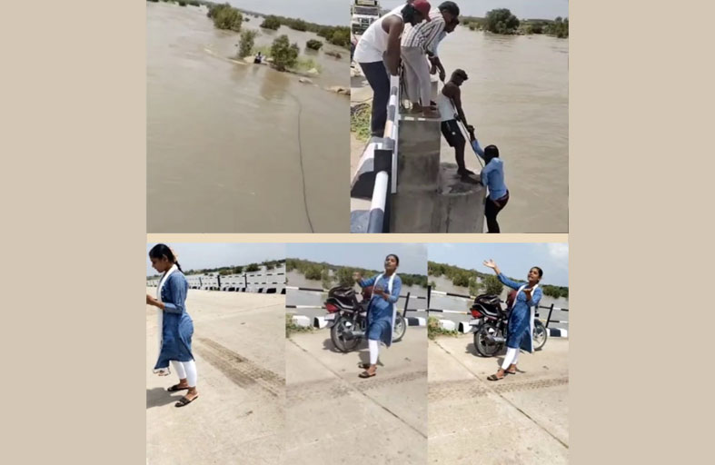 تدفع زوجها في المياه خلال التقاط صورة