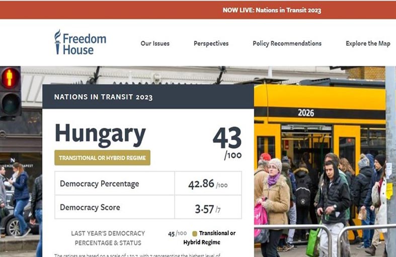 تقرير أميركي يؤكد  تراجع الديموقراطية في المجر 