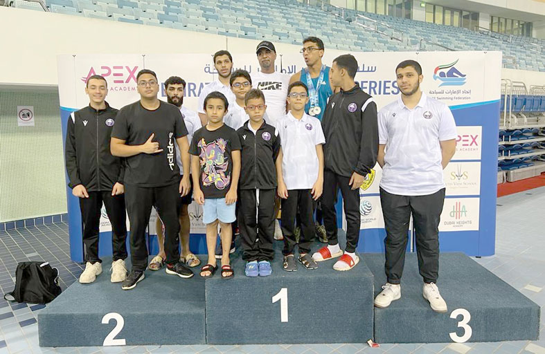 سباحو نادي الذيد يحققون خمس ميداليات ملونة في بطولة كأس الإمارات المفتوحة