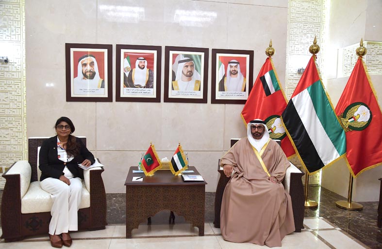 البواردي يلتقي وزيرة دفاع جمهورية المالديف 