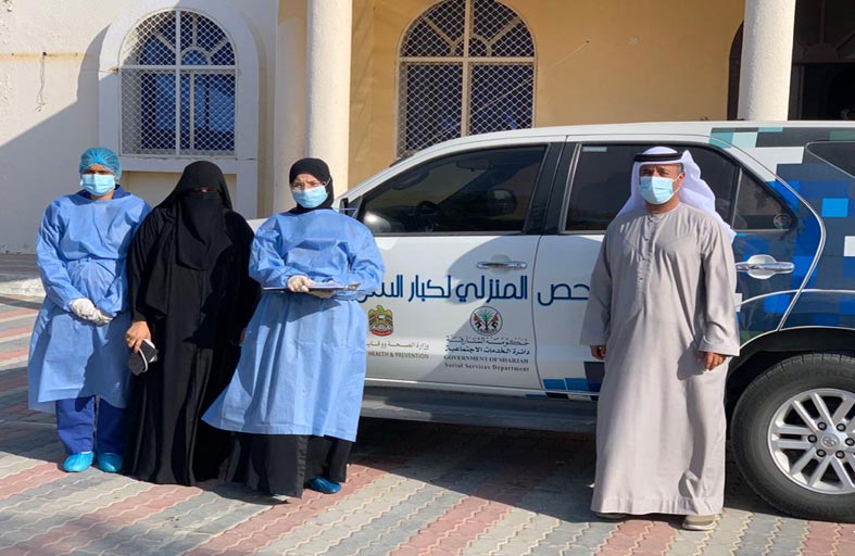 (اجتماعية الشارقة) تنفذ 100 زيارة منزلية يومياً للتطعيم ضد كوفيد