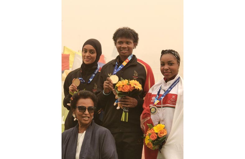 البحرينية أمينة جمال تعرب عن فخرها بإحراز أول ذهبية للسيدات في الألعاب الخليجية