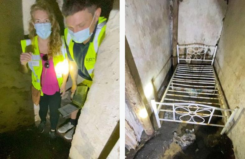 يعثران على غرفة مرعبة خلف جدار منزلهما 