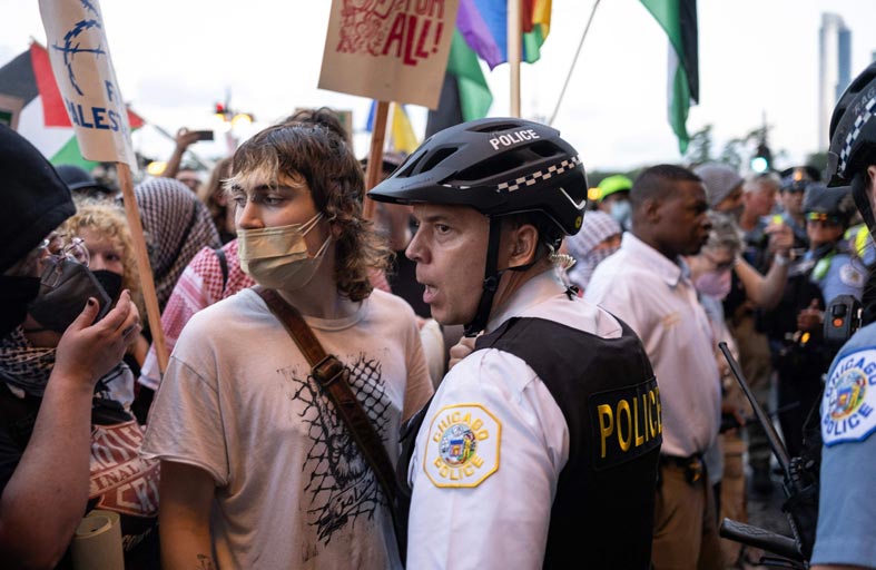 الاحتجاجات المؤيدة للفلسطينيين تتجدد بقوة في شيكاغو