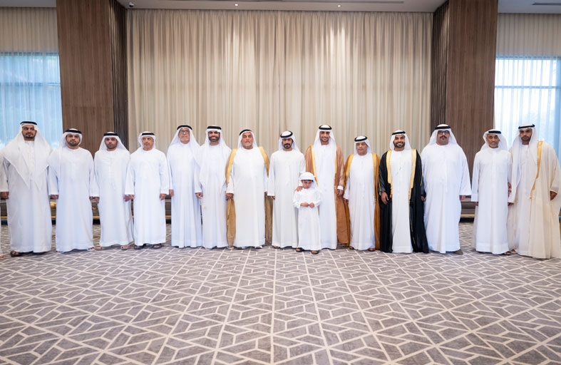 خليفة بن طحنون بن محمد يحضر حفل استقبال بمناسبة زفاف محمد أحمد بن غباش