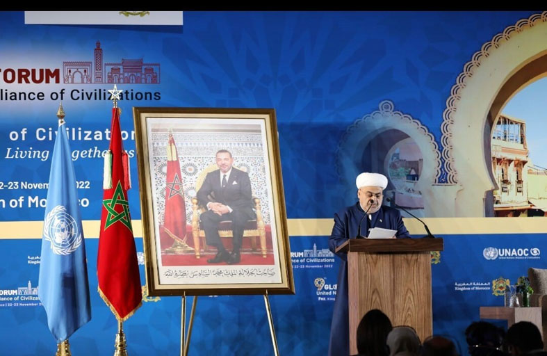 شكر باشا زادة القائد الروحى للمسلمين في أذربيجان والقوقاز: القيم الأخلاقية والمعايير القانونية هي الحل للتحديات التي تواجه عالمنا