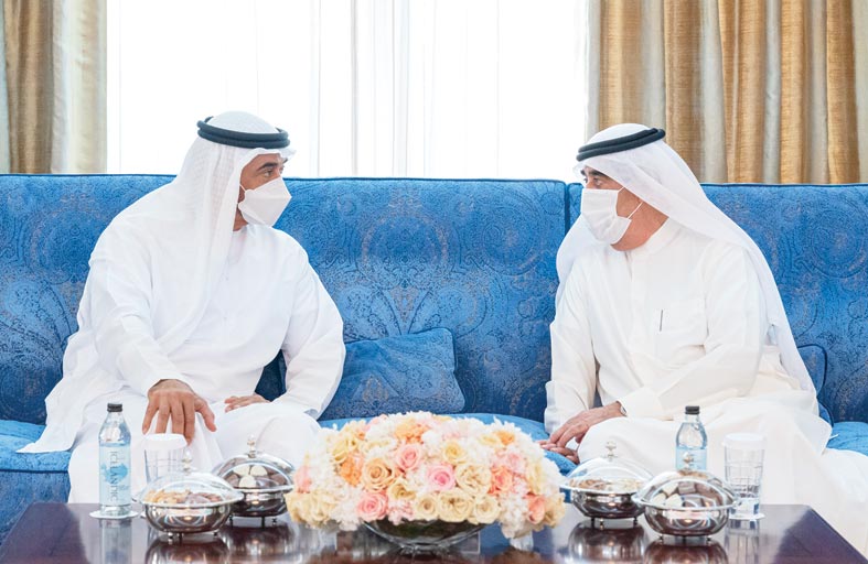 محمد بن زايد يزور حاكم أم القيوين ويتبادلان التهاني بعيد الفطر