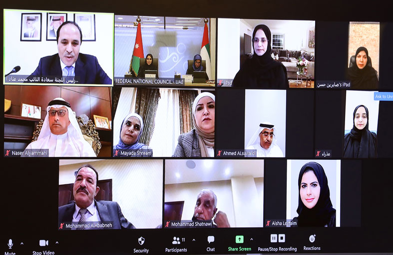 لجنة الصداقة البرلمانية الإماراتية الأردنية تبحث تطوير العلاقات بين المجلسين