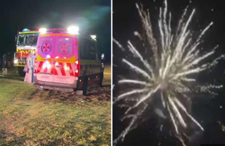 عرض ألعاب نارية يخرج عن السيطرة