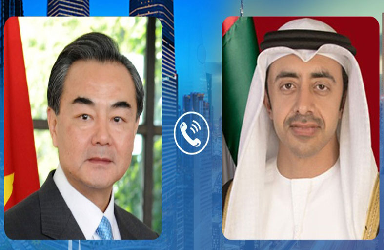 عبدالله بن زايد ووزير خارجية الصين يبحثان علاقات الصداقة والشراكة الاستراتيجية وعددا من الملفات المهمة