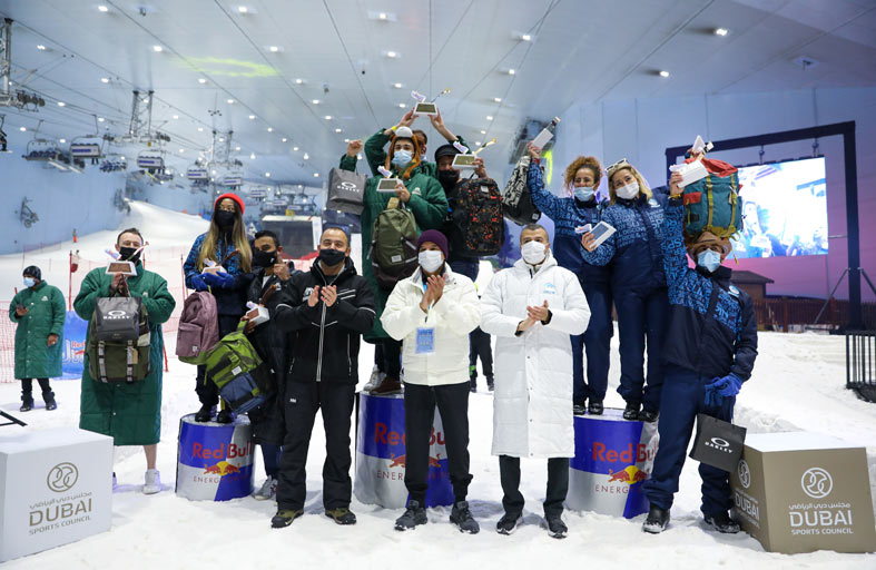 62 لاعباً بمنافسات «جامب أند فريز» في سكي دبي 