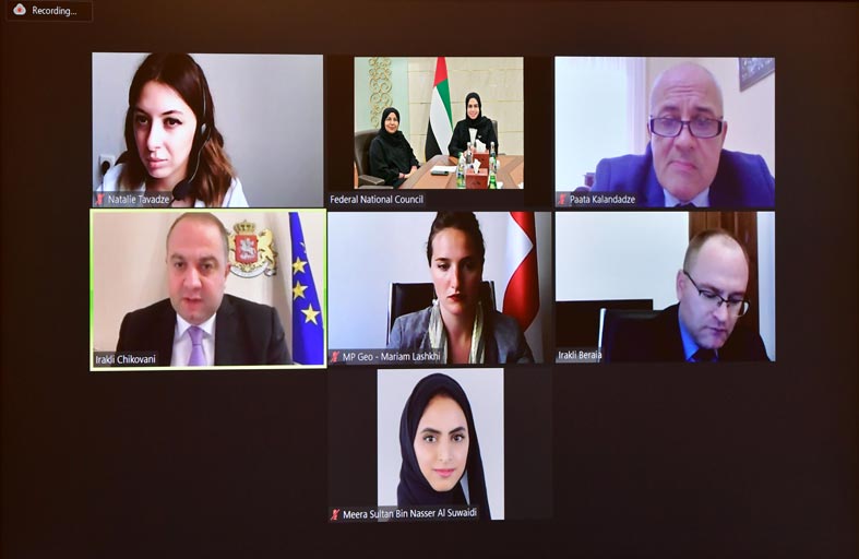 لجنة الصداقة في المجلس الوطني الاتحادي تبحث تطوير العلاقات مع نظيرتها في جورجيا