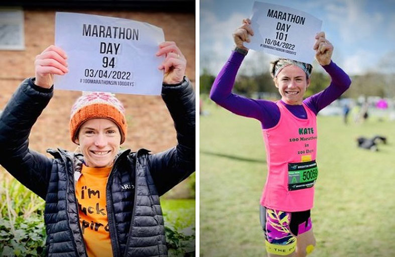 تنهي 100 سباق ماراثون خلال 100 يوم