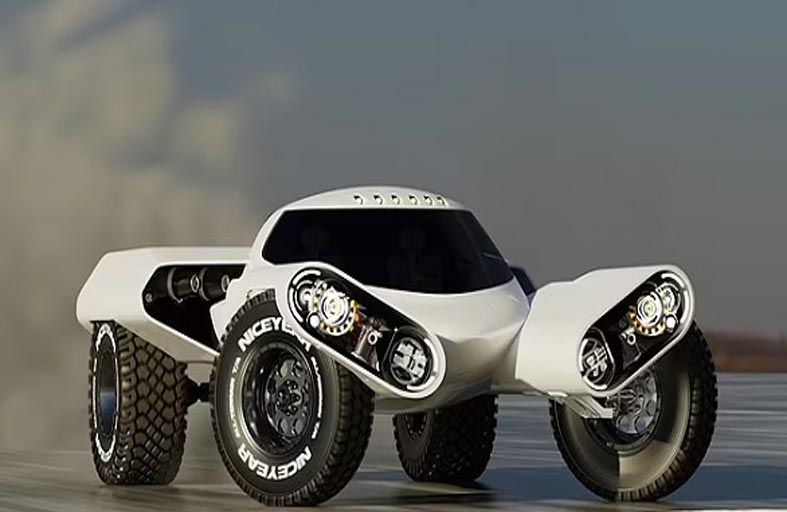 مفهوم جديد لسيارة بعجلات تلتوي ذاتياً