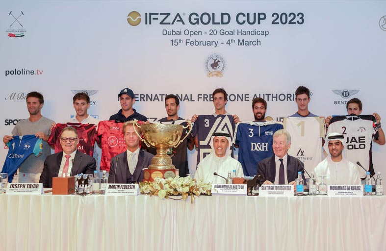 الحبتورايفزا وبنجاش يقصان شريط افتتاح كأس دبي الذهبية للبولو 15 فبراير 