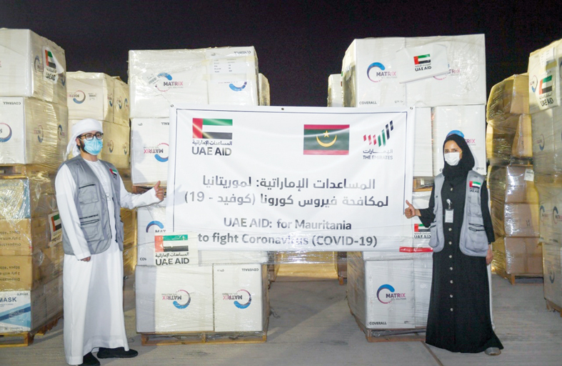الإمارات تدعم موريتانيا بـــ 100 ألف جرعة من لقاحات كورونا ومستلزمات طبية