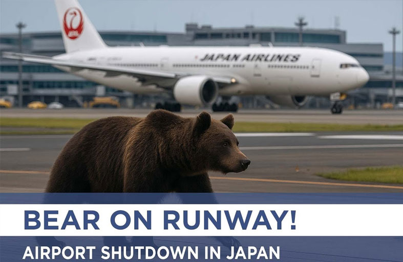 دب يتسبب في إغلاق مطار 