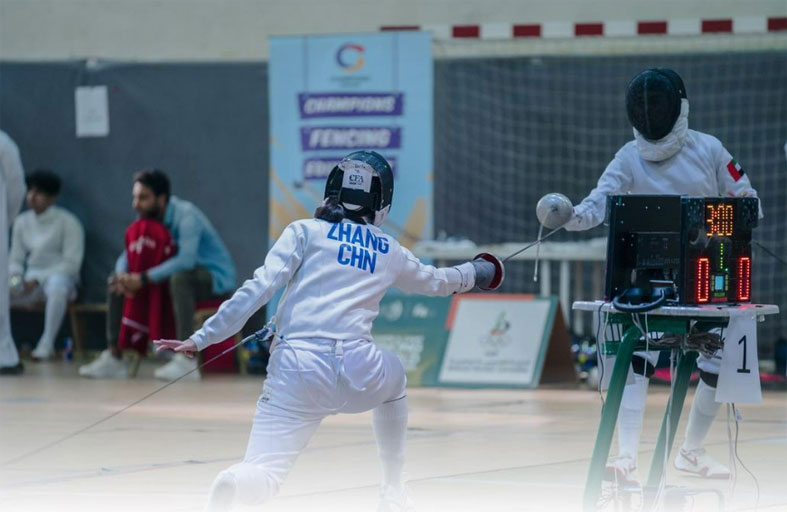 منتخب المبارزة في معسكر استعدادا لبطولة العالم