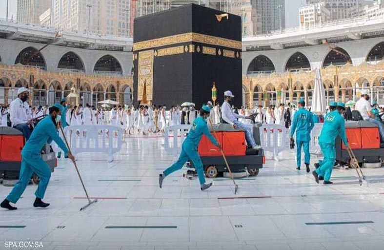 عودة إجراءات التباعد في المسجدين الحرام والنبوي