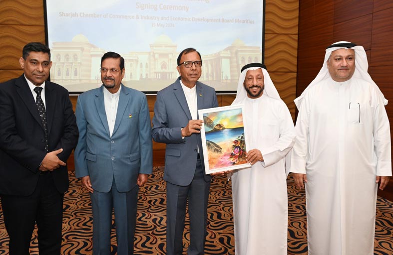 غرفة الشارقة تستعرض أمام 60 شركة من موريشيوس فرص الاستثمار في الإمارة