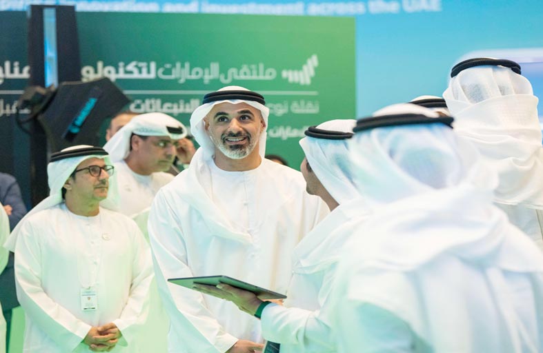 خالد بن محمد بن زايد يشهد جانباً من فعاليات ملتقى الإمارات لتكنولوجيا المناخ في دورته الأولى 