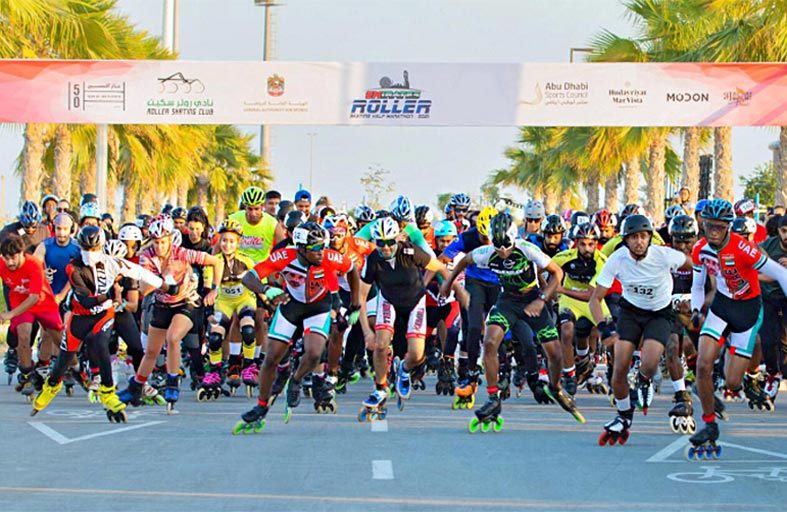 أبوظبي تستضيف النسخة الثانية من ماراثون الرولر سكيت في الرابع من مارس المقبل