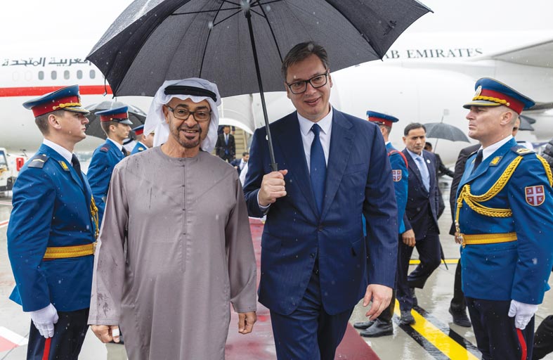 رئيس الدولة والرئيس الصربي يبحثان في بلغراد تعزيز العلاقات الثنائية والقضايا ذات الاهتمام المشترك 