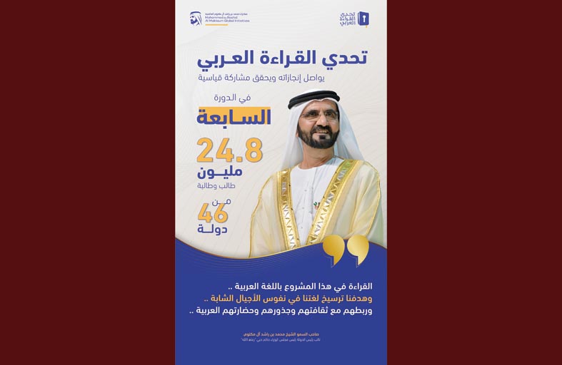 محمد بن راشد: هدفنا ترسيخ لغتنا في نفوس الأجيال الشابة وربطهم مع ثقافتهم وجذورهم وحضارتهم العربية