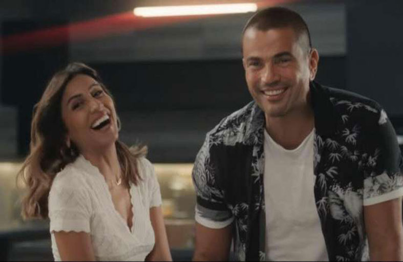 عمرو دياب يحكي قصة حبه مع دينا الشربيني