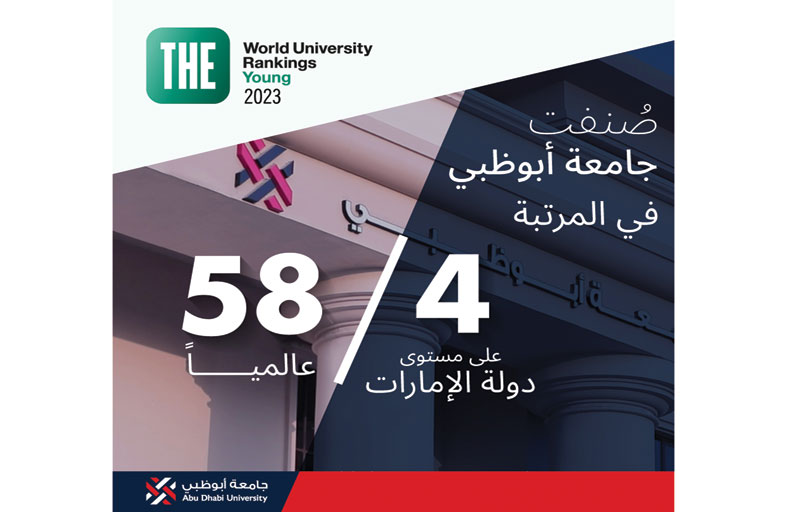 جامعة أبوظبي في المرتبة الـ 58 ضمن قائمة أفضل الجامعات على مستوى العالم