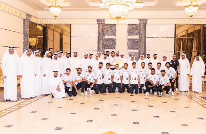 حمد الشرقي يستقبل فريق نادي دبا الفجيرة الفائز بدرع دوري الدرجة الأولى للموسم الرياضي 2021 2022-