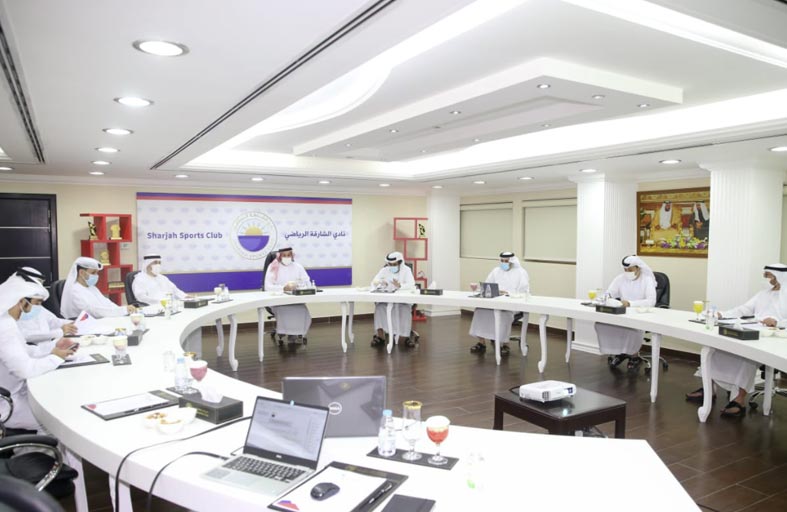 اجتماع مجلس إدارة نادي الشارقة الرياضي يستعرض الشؤون الصحية والمالية والثقافية للنادي